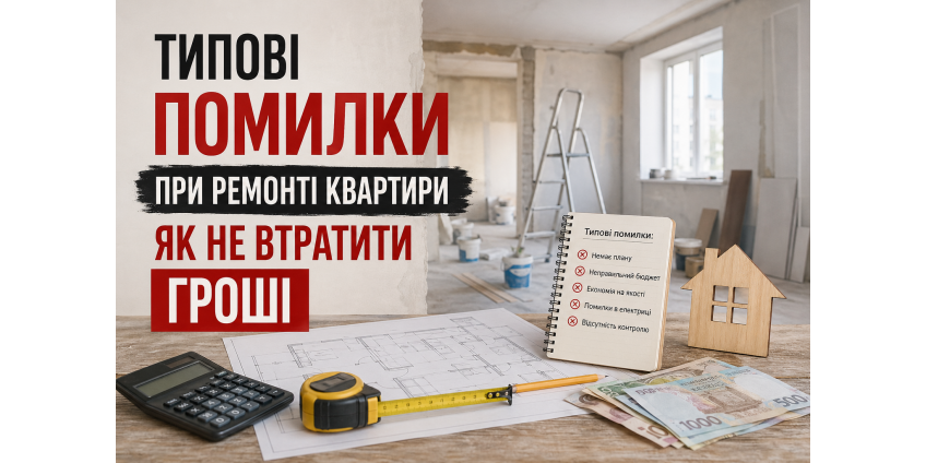 Типові помилки при ремонті квартири — як не втратити гроші