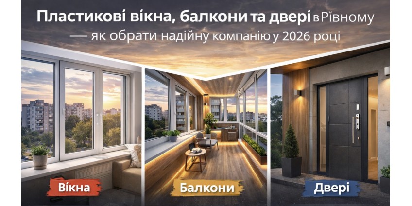 Пластикові вікна, балкони та двері в Рівному — як обрати надійну компанію у 2026 році