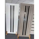 Міжкімнатні двері білі сірі класіка 